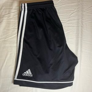 Adidas black soccer shorts